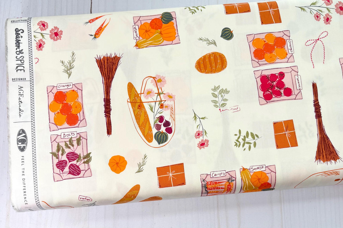 AGF Fabric | Farmers Market | AGF Season and Spice | Sold by the Half Yard | Art Gallery Fabrics