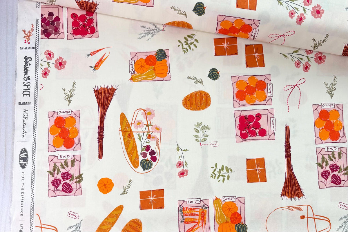 AGF Fabric | Farmers Market | AGF Season and Spice | Sold by the Half Yard | Art Gallery Fabrics