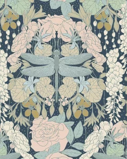 AGF Fabric | Libellule in Awakening | AGF Spring Equinox  | Sold by the Half Yard | Dragonfly | Katie O’Shea