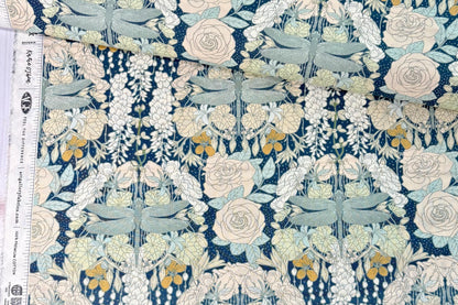 AGF Fabric | Libellule in Awakening | AGF Spring Equinox | Sold by the Half Yard | Dragonfly | Katie O’Shea