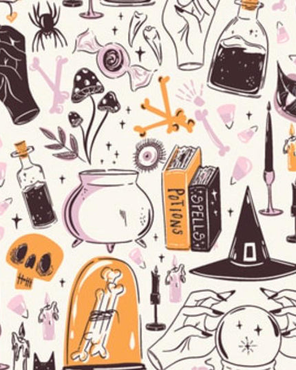 Art Gallery Fabrics |  Witching Hour Moon | Ghostly & Haunted by Art Gallery Fabrics | AGF Halloween | Sold by the Half Yard