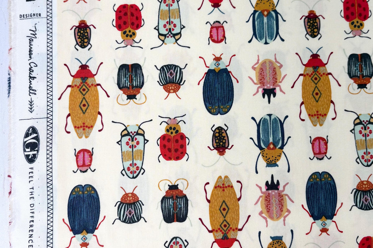 Insects, Beetle Fabric | Art Gallery Fabrics | Maven | Renewal | COS-87307 | Sold by the Half Yard