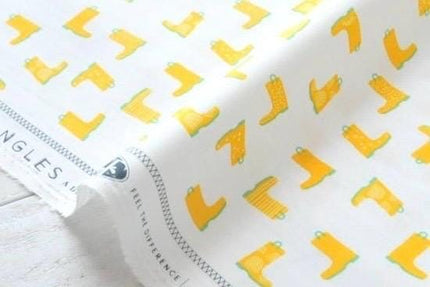 Fat Quarter SET | Yellow Rain Boots | Rain or Shine - Puddle Jump | Art Gallery Fabrics | Frog Song in Evening from Jessica Swift