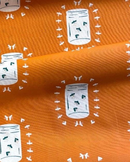 Art Gallery Fabrics, Fireflies Glow, Woodland Fabric, AGF, Fireflies, Campsite, Baby Quilt, Sold by the Half Yard