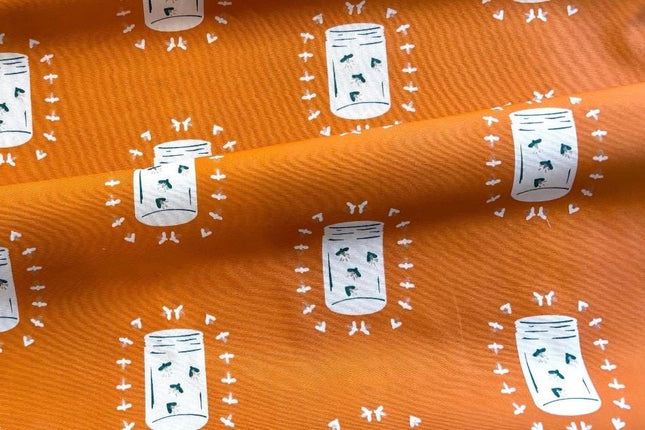 Art Gallery Fabrics, Fireflies Glow, Woodland Fabric, AGF, Fireflies, Campsite, Baby Quilt, Sold by the Half Yard