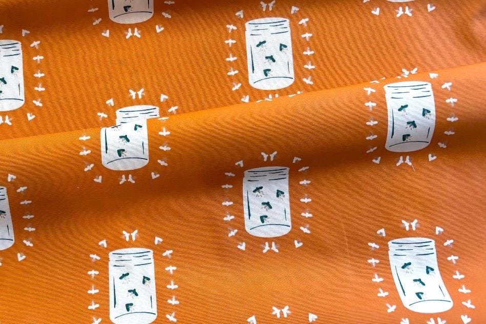 Art Gallery Fabrics, Fireflies Glow, Woodland Fabric, AGF, Fireflies, Campsite, Baby Quilt, Sold by the Half Yard