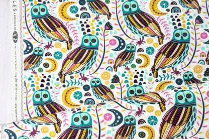 AGF Fabric | Sova Nightlight | LGU-57100 LUGU | Art Gallery Fabrics | Jessica Swift | Cotton Fabric | Owl Fabric | Sold by the Half Yard