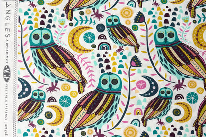 AGF Fabric | Sova Nightlight | LGU-57100 LUGU | Art Gallery Fabrics | Jessica Swift | Cotton Fabric | Owl Fabric | Sold by the Half Yard