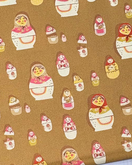 Heather Ross | West Hill by Heather Ross for Windham Fabrics | Matryoshka Dolls | Russian Nesting Dolls | Fat Quarter