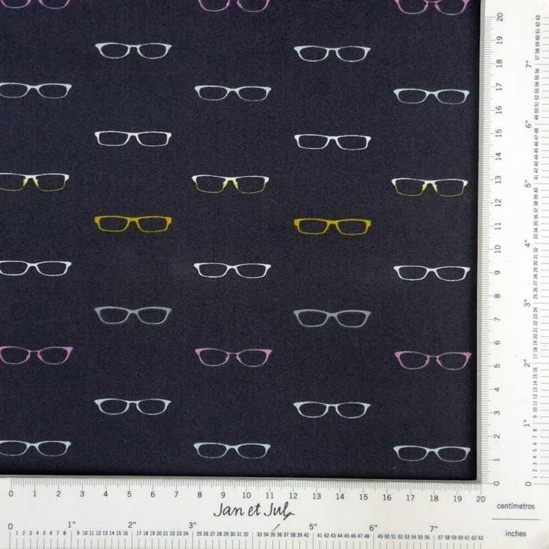 Art Gallery Fabric | Reader Glasses Fabric | Hooked by Mister Domestic Quilt | Cotton fabric | Sold by the Half Yard