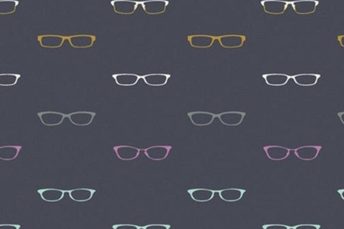 Art Gallery Fabric | Reader Glasses Fabric | Hooked by Mister Domestic Quilt | Cotton fabric | Sold by the Half Yard