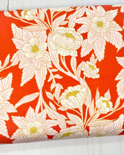 AGF Fabric | Madison Avenue Blaze 365 Fifth Avenue Collection | Art Gallery Fabric | 100% Quilters Cotton | Sold by the Half Yard