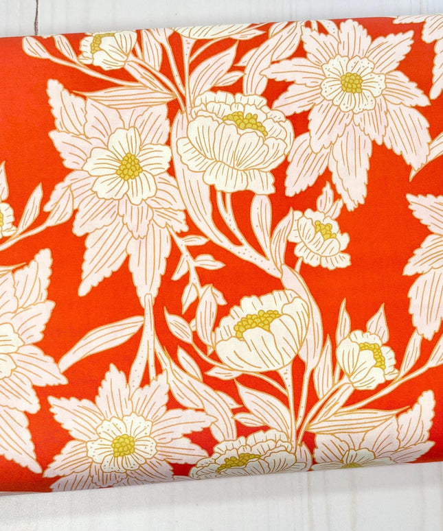 AGF Fabric | Madison Avenue Blaze 365 Fifth Avenue Collection | Art Gallery Fabric | 100% Quilters Cotton | Sold by the Half Yard