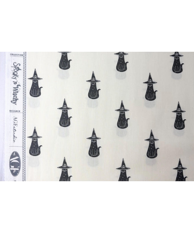 Art Gallery Fabrics | AGF Spooky n Witchy | AGF Halloween | Purrrfectly Witchy | SNS13052 | Quilt Fabric by Art Gallery Fabric | Half Yard