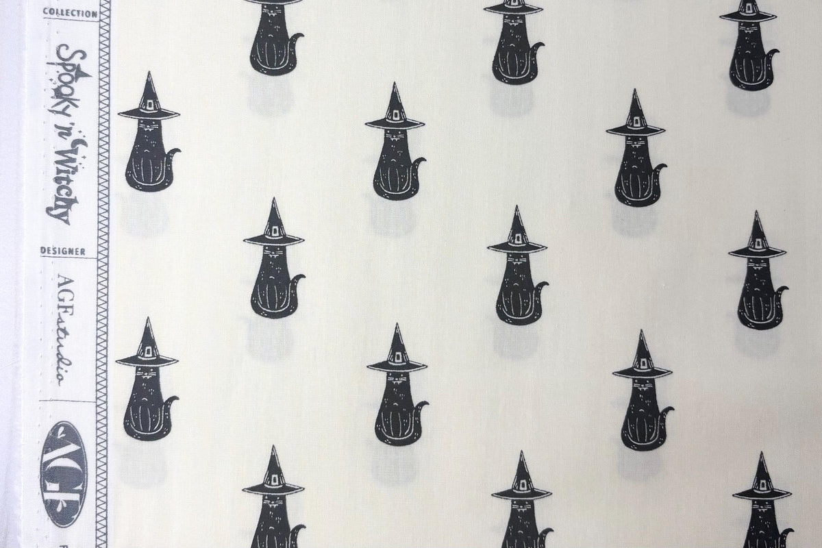 Art Gallery Fabrics | AGF Spooky n Witchy | AGF Halloween | Purrrfectly Witchy | SNS13052 | Quilt Fabric by Art Gallery Fabric | Half Yard