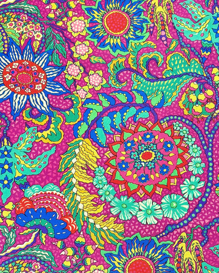 Sally Kelly, Botanica, Botanica in Pitaya, Windham Fabric, Cotton, Sold by the Half Yard