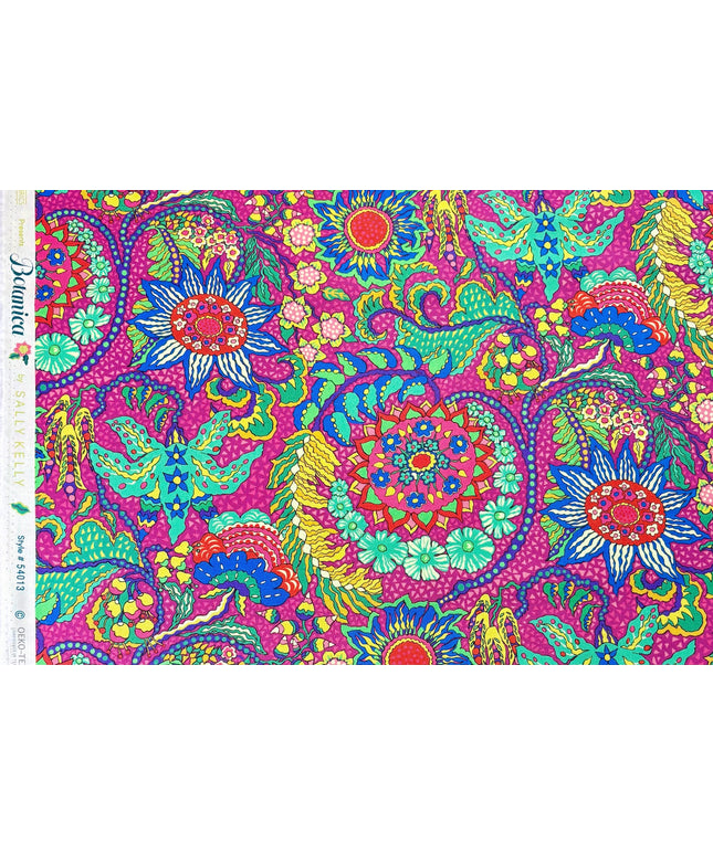 Sally Kelly, Botanica, Botanica in Pitaya, Windham Fabric, Cotton, Sold by the Half Yard