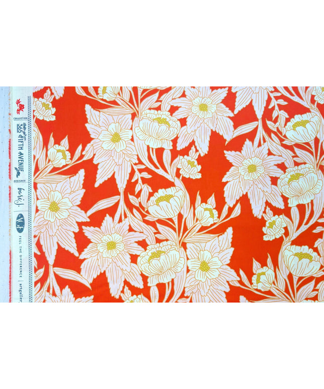 AGF Fabric | Madison Avenue Blaze 365 Fifth Avenue Collection | Art Gallery Fabric | 100% Quilters Cotton | Sold by the Half Yard