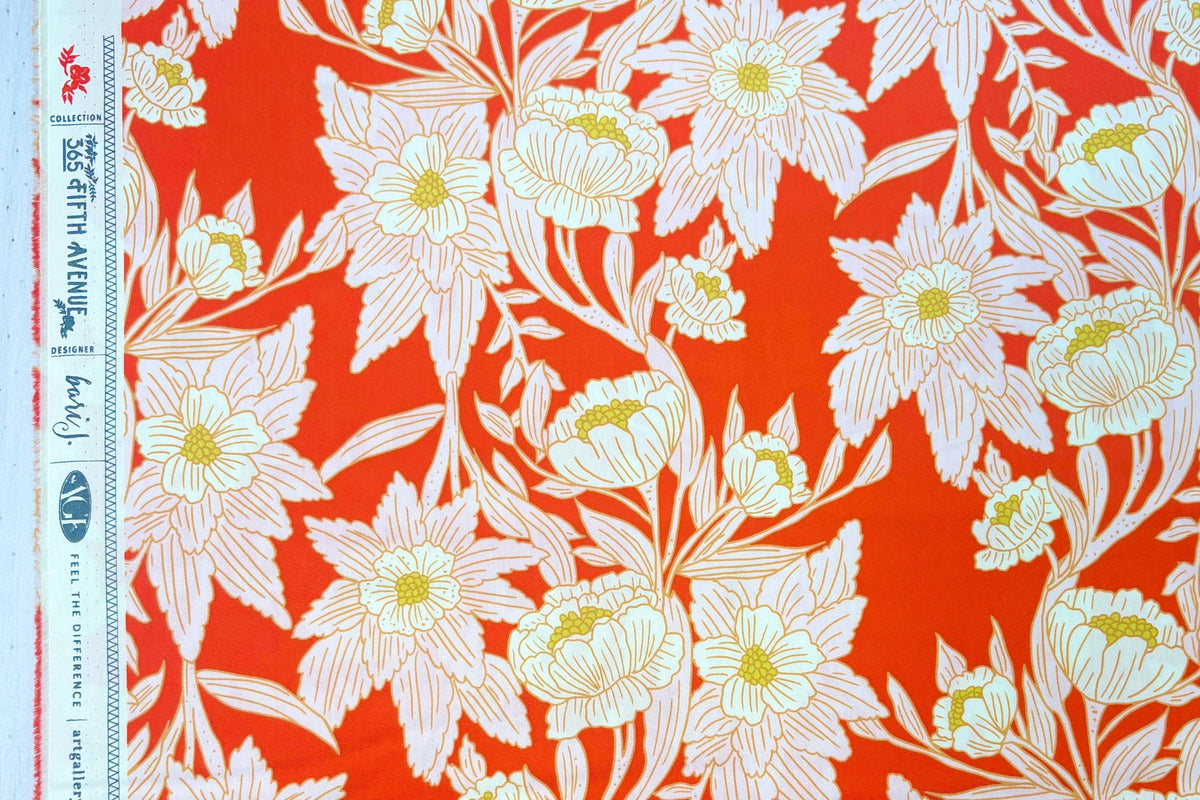 AGF Fabric | Madison Avenue Blaze 365 Fifth Avenue Collection | Art Gallery Fabric | 100% Quilters Cotton | Sold by the Half Yard