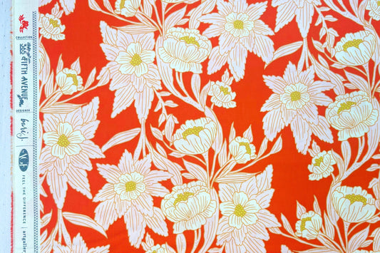 AGF Fabric | Madison Avenue Blaze 365 Fifth Avenue Collection | Art Gallery Fabric | 100% Quilters Cotton | Sold by the Half Yard