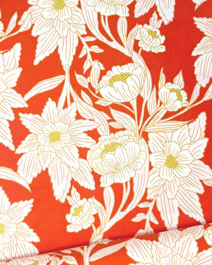 AGF Fabric | Madison Avenue Blaze 365 Fifth Avenue Collection | Art Gallery Fabric | 100% Quilters Cotton | Sold by the Half Yard