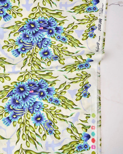 PRE-ORDER, Tula Pink Floral Reef Shadow Sharks Marine PWTP267, Free Spirit Fabric, Ocean, 100% Cotton Fabric, April 2026 Release