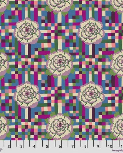 Monika Forsberg The City of Dreams Birch Lane Magenta PWMF060, Free Spirit Fabric, 100% Cotton Fabric, Sold by the Half Yard