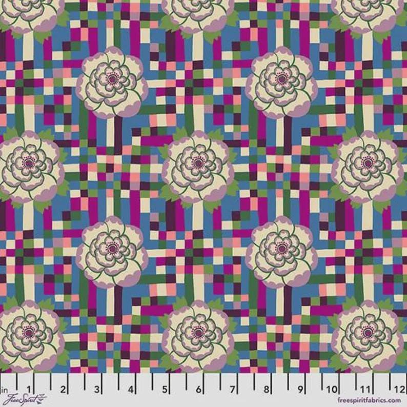 Monika Forsberg The City of Dreams Birch Lane Magenta PWMF060, Free Spirit Fabric, 100% Cotton Fabric, Sold by the Half Yard