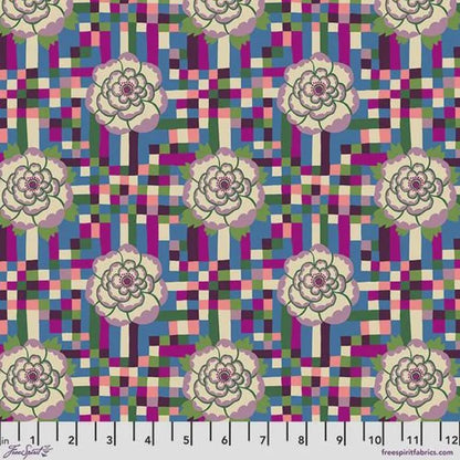 Monika Forsberg The City of Dreams Birch Lane Magenta PWMF060, Free Spirit Fabric, 100% Cotton Fabric, Sold by the Half Yard
