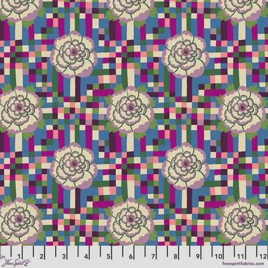 Monika Forsberg The City of Dreams Birch Lane Magenta PWMF060, Free Spirit Fabric, 100% Cotton Fabric, Sold by the Half Yard