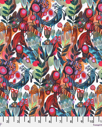 Este MacLeod Colori Cherie White PWES038, Free Spirit Fabric, 100% Cotton Fabric, Sold by the Half Yard