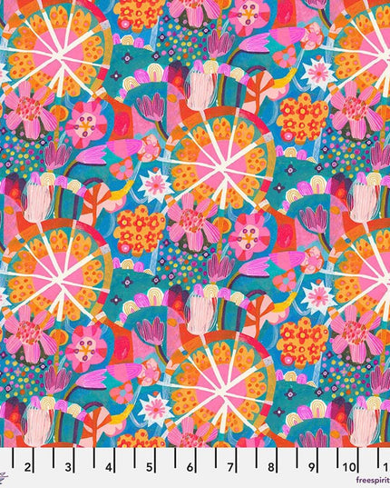 Este MacLeod Colori Star Multi PWES034, Free Spirit Fabric, 100% Cotton Fabric, Sold by the Half Yard