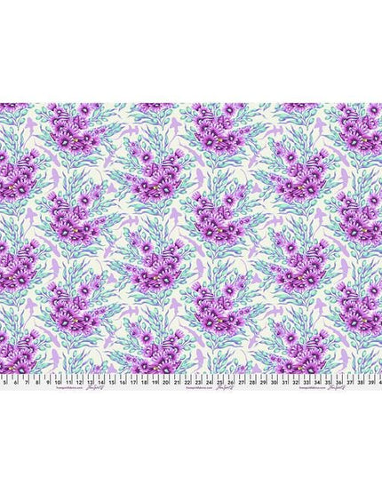 PRE-ORDER, Tula Pink Floral Reef Shadow Sharks Ultraviolet PWTP267, Free Spirit Fabric, Ocean, 100% Cotton Fabric, April 2026 Release