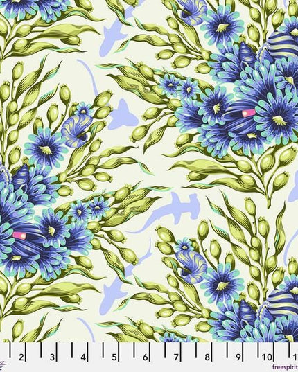 PRE-ORDER, Tula Pink Floral Reef Shadow Sharks Marine PWTP267, Free Spirit Fabric, Ocean, 100% Cotton Fabric, April 2026 Release