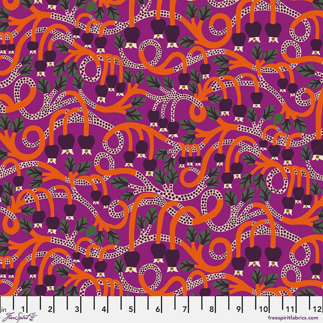 Monika Forsberg The City of Dreams Seven Dials Magenta PWMF053, Free Spirit Fabric, 100% Cotton Fabric, Sold by the Half Yard