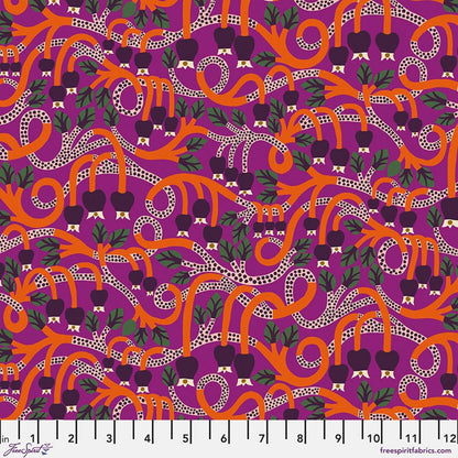 Monika Forsberg The City of Dreams Seven Dials Magenta PWMF053, Free Spirit Fabric, 100% Cotton Fabric, Sold by the Half Yard