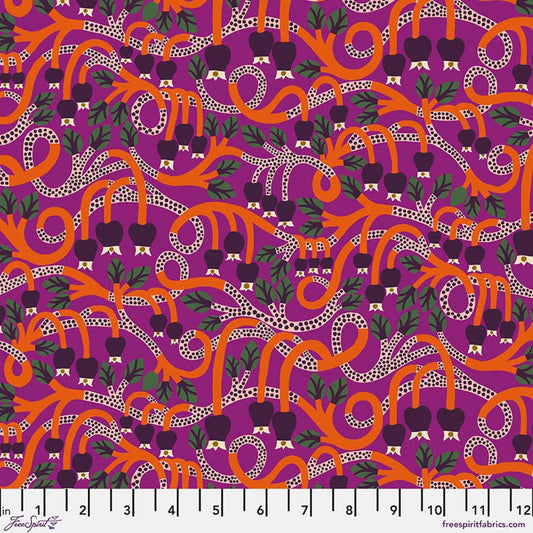 Monika Forsberg The City of Dreams Seven Dials Magenta PWMF053, Free Spirit Fabric, 100% Cotton Fabric, Sold by the Half Yard