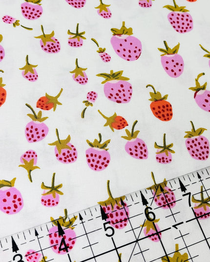 Lilac Strawberry Heather Ross 20th Anniversary Collection for Windham Fabric | #37024A-2 | Sold by Half Yard
