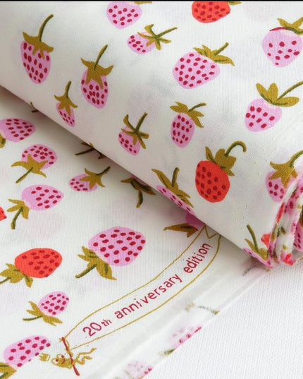 Lilac Strawberry Heather Ross 20th Anniversary Collection for Windham Fabric | #37024A-2 | Sold by Half Yard