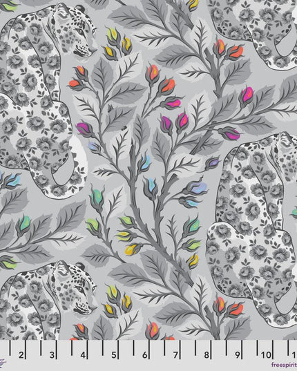 Beautymark - Fog - Tula Pink True Colors Graywork, Free Spirit Fabrics, Sold by the Half Yard