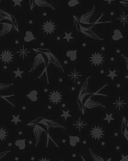 Tula Pink Linework - Fairy Flakes - Ink - PWTP157.INK - Sold by the Half Yard
