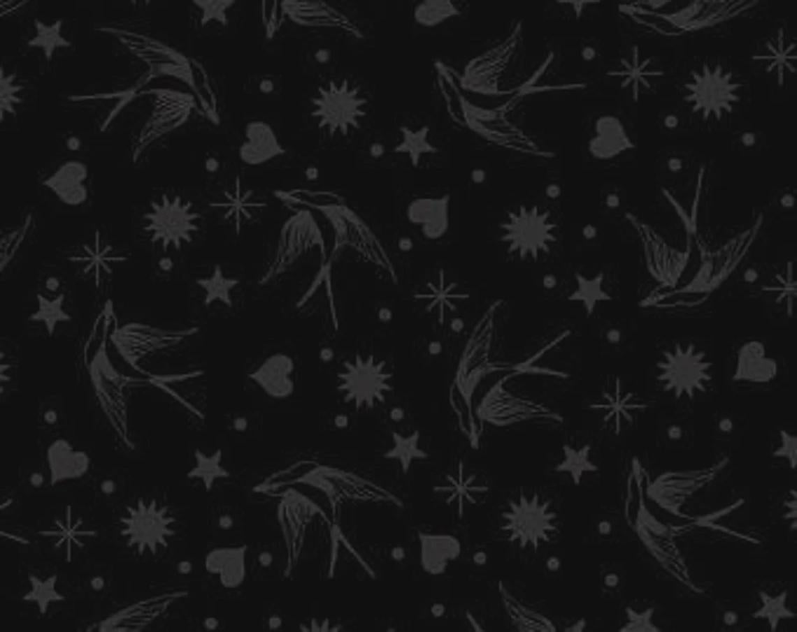 Tula Pink Linework - Fairy Flakes - Ink - PWTP157.INK - Sold by the Half Yard