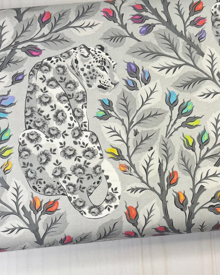 Beautymark - Fog - Tula Pink True Colors Graywork, Free Spirit Fabrics, Sold by the Half Yard