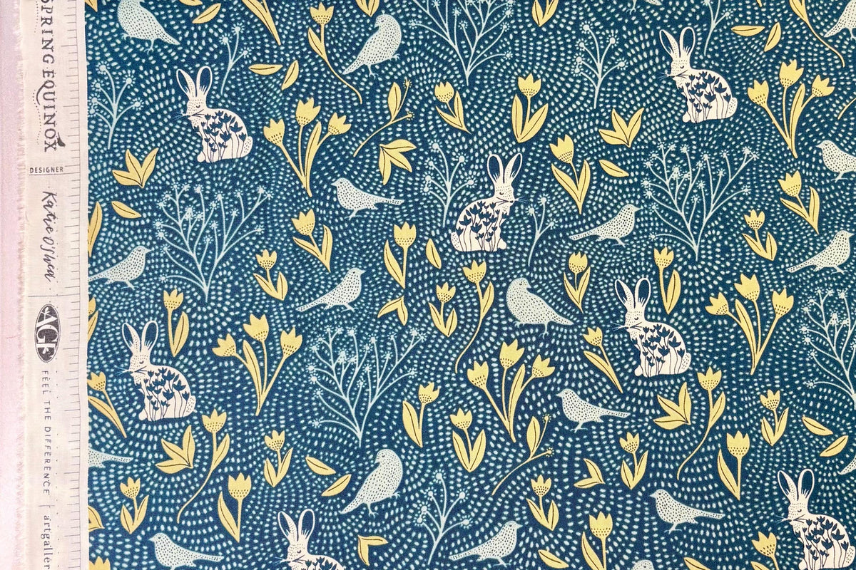 AGF Fabric | Libellule in Awakening | AGF Spring Equinox | Sold by the Half Yard | Nesting Season | Katie O’Shea