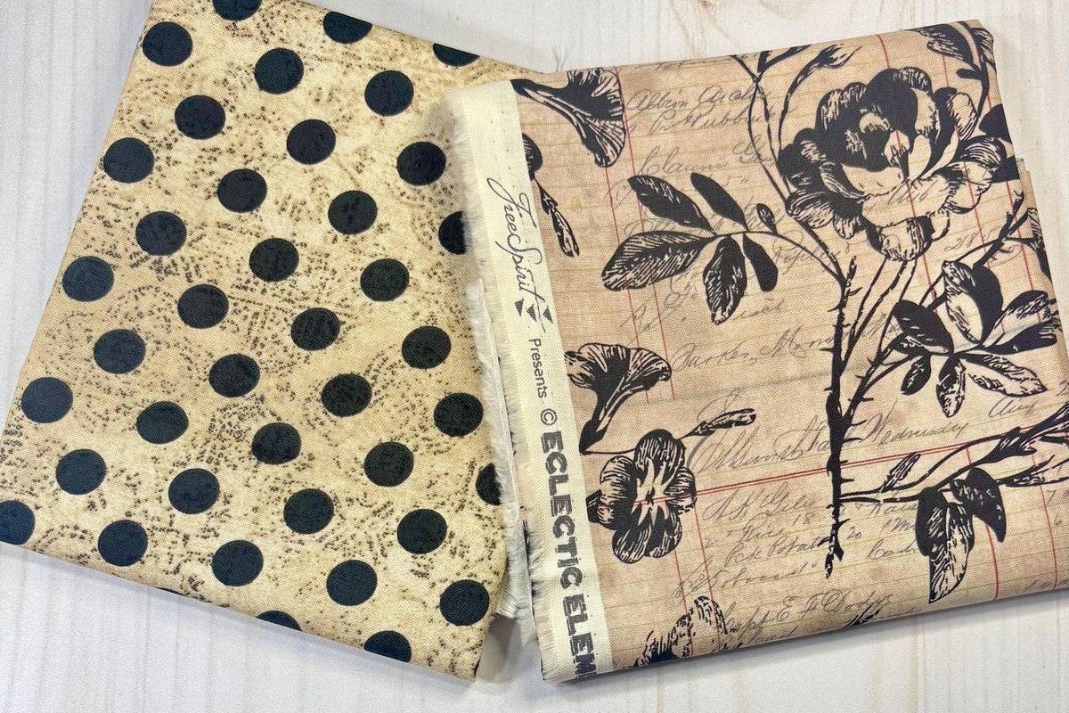 Neutral - Hocus Pocus Polka Dot- Regions Beyond Halloween - Tim Holtz Eclectic Elements - FreeSpirit PWTH153.neutral - Sold by Half Yard