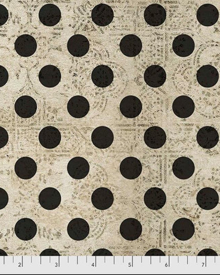 Neutral - Hocus Pocus Polka Dot- Regions Beyond Halloween - Tim Holtz Eclectic Elements - FreeSpirit PWTH153.neutral - Sold by Half Yard