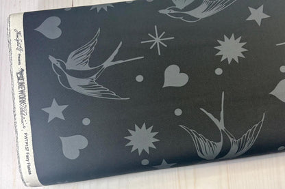 Tula Pink Linework - Fairy Flakes - Ink - PWTP157.INK - Sold by the Half Yard