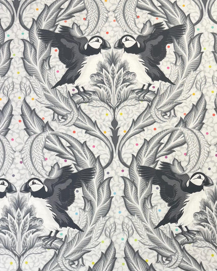 Huffin & Puffin - Whisper - Tula Pink True Colors Graywork, Free Spirit Fabrics, Sold by the Half Yard