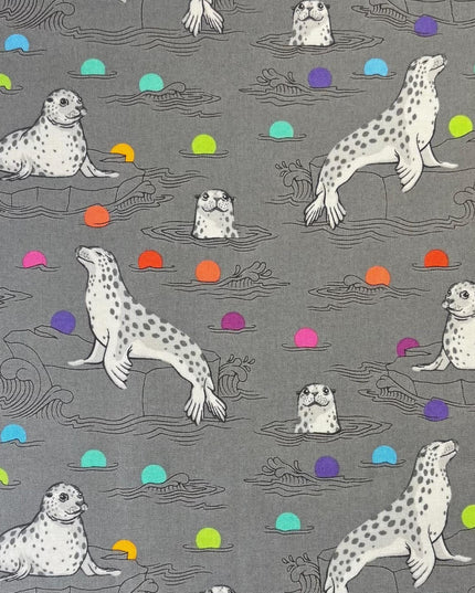 Seal the Deal - Carbon - Tula Pink True Colors Graywork, Free Spirit Fabrics, Sold by the Half Yard