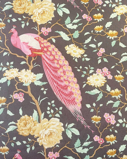 Tilda Fabric, Chic Escape Collection, Peacock Tree Grey, 100455, Sold by the Fat Quarter